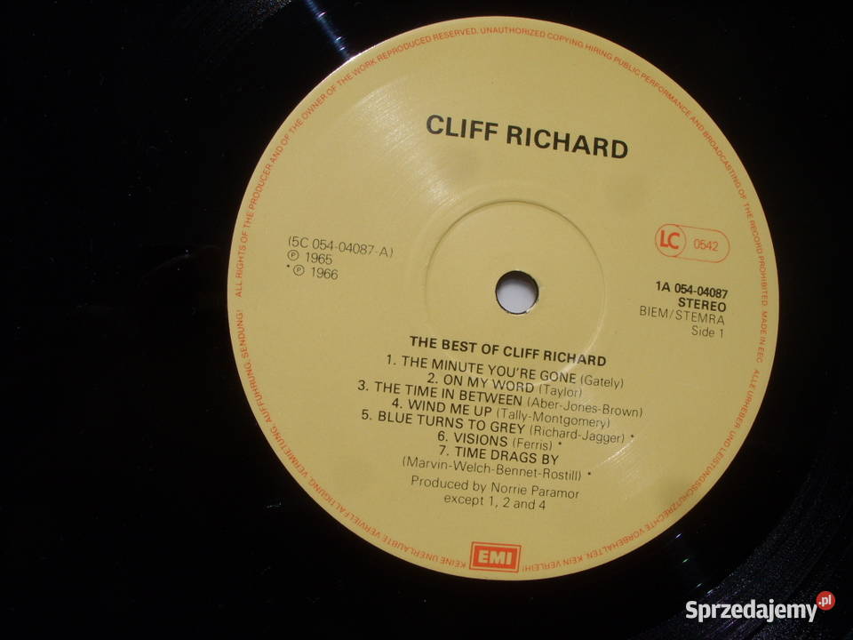 Winyl LP Rock THE BEST CLIFF RICHARDthe minute płyta winylowa Wołów