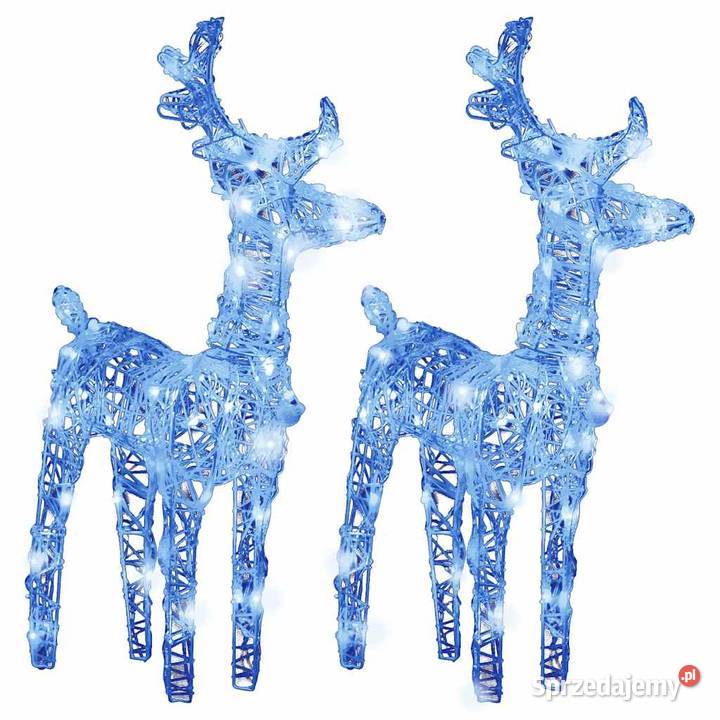 vidaXL Świąteczne renifery 2 80 niebieskich LED Dekoracje świąteczne Warszawa sprzedam