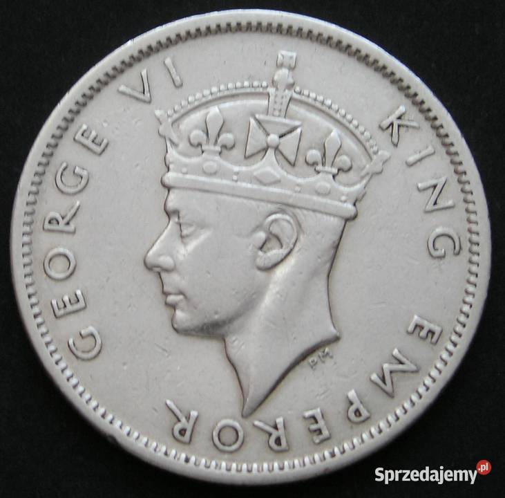 FIDŻI FIJI 1 SHILLING 1943 JERZY VI SREBRO