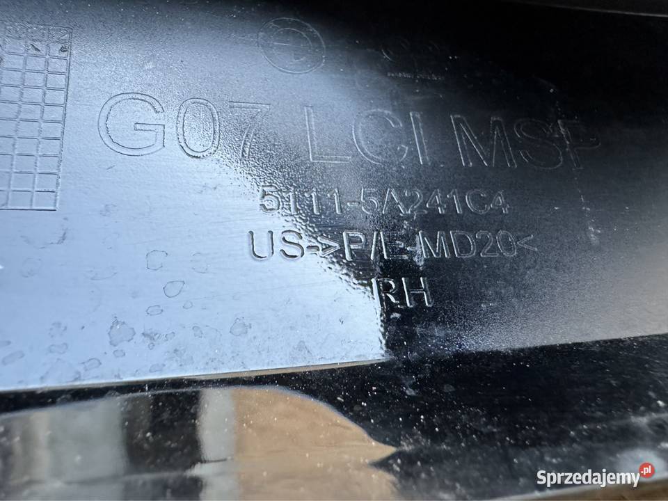 Listwa kratki zderzaka przód prawa rh BMW x7 g07 Sieraków sprzedam
