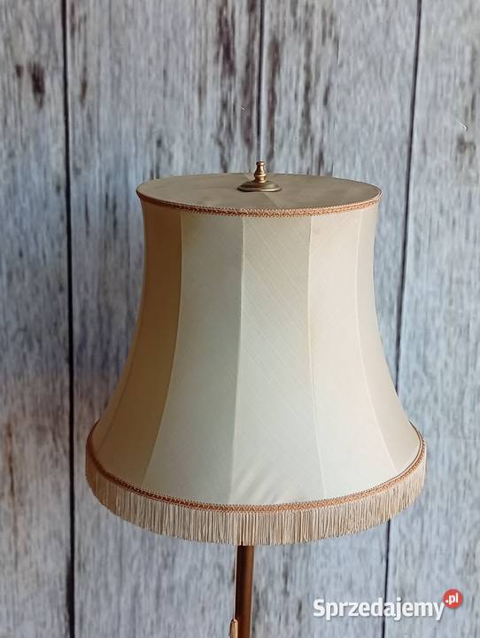 Mosiężna lampa podłogowa z abażurem 328