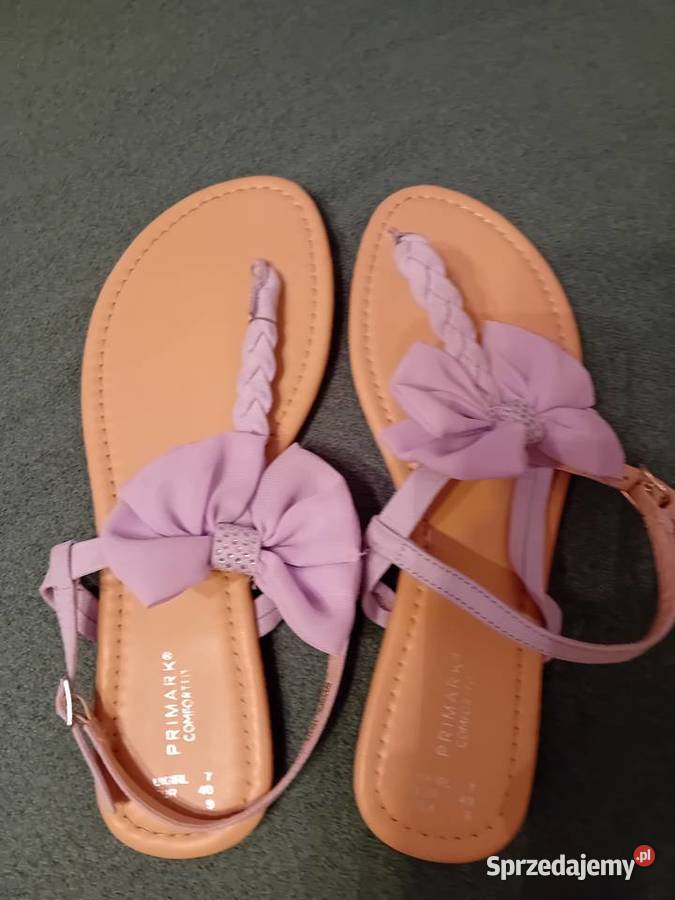 sandałki damskie z kokardkami lekkie