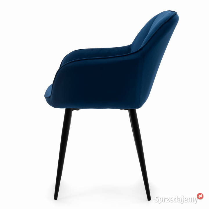 Granatowe Krzesło Tapicerowane Lago Wysyłka 24H 85cm wielkopolskie Tarchały Małe