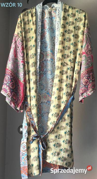 Kimono boho1 pasek jedwab naturalny 8 wzorów Białystok