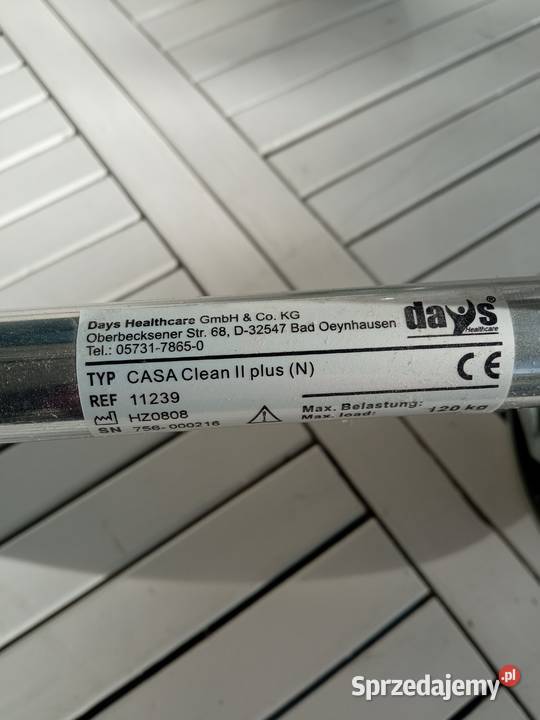 Days wózek inwalidzki toaletowy krzesło Sprzęt rehabilitacyjny i ortopedyczny Osieczna