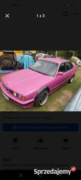 BMW E34 20 LPG 2000cm3 małopolskie Olkusz