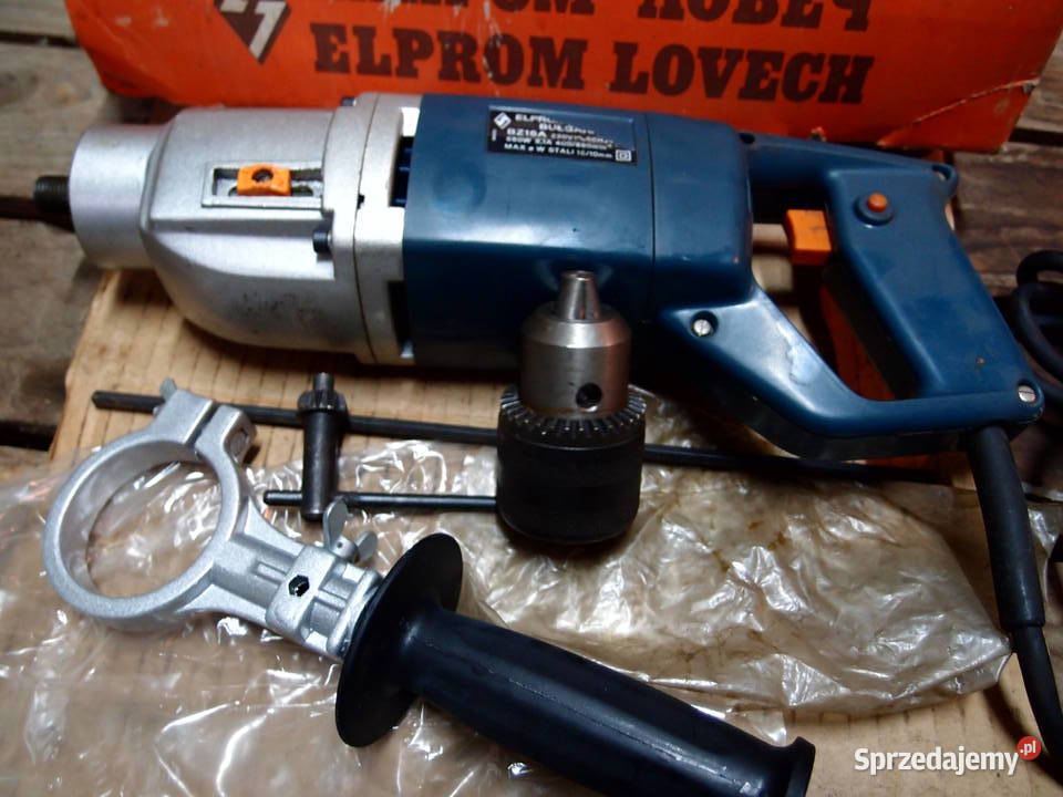 Wiertarka Ręczna Elprom 650W 880obr 2biegi Lata Łódź