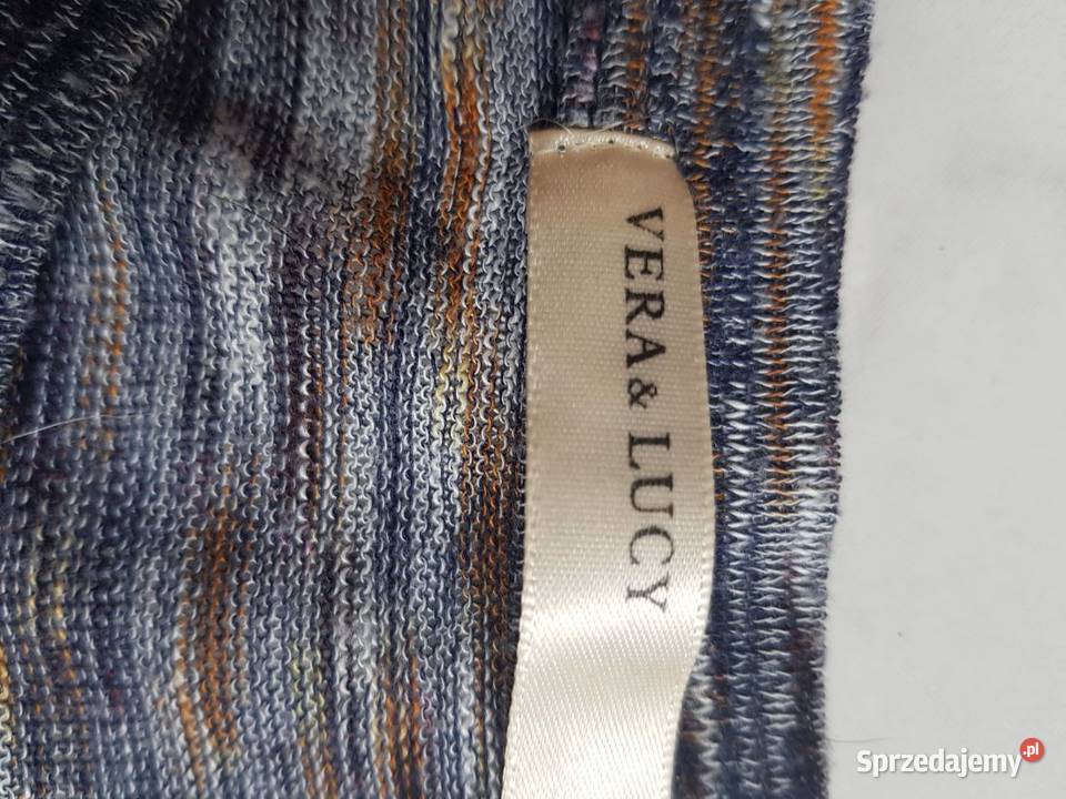 sweterek bluzka dzianinowy melanż ombre zdobiony szary/srebrny Moda i Styl Kielce