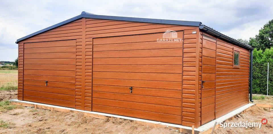 GARAŻ BLASZANY 7m x 6m DWUSPAD 2x BRAMA DRZWI Łapanów sprzedam