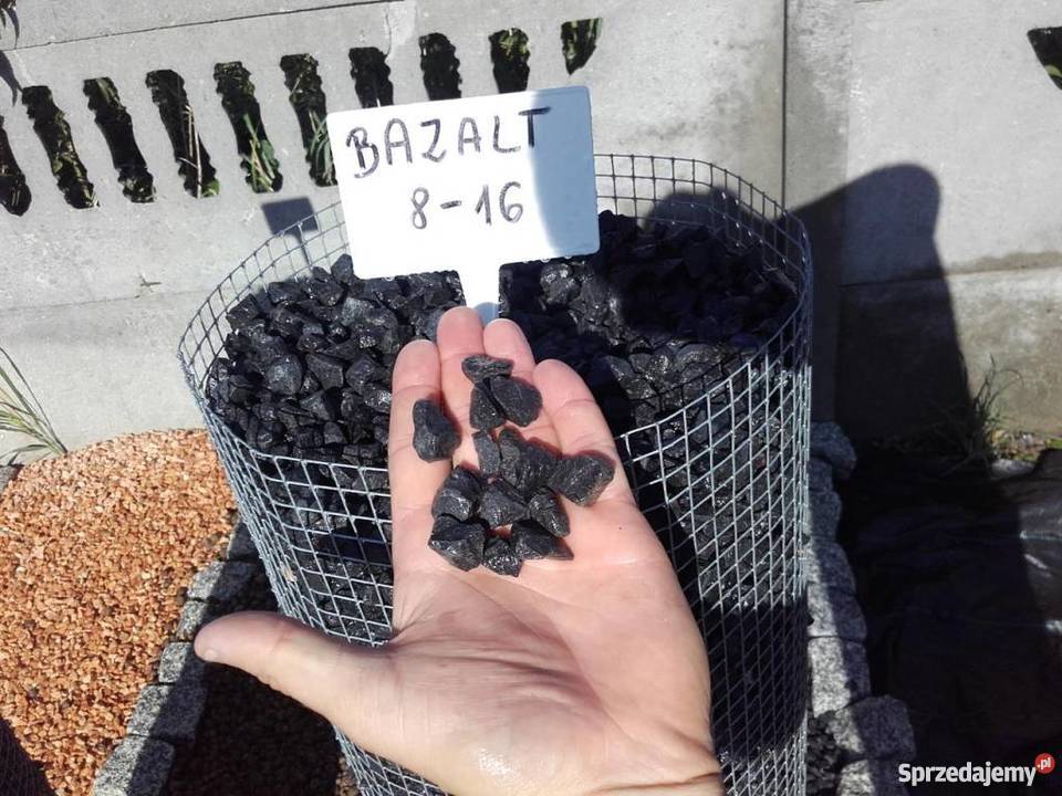 Grys CZARNY KAMIEŃ ozdobny Bazalt żwir KURIER Olsztyn sprzedam