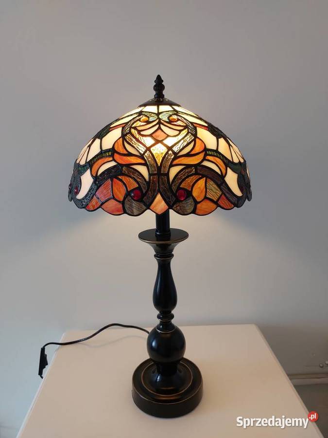 Duża efektowna lampa witrażowa mazowieckie
