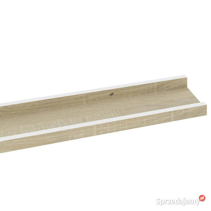 Półki ścienne 4 biel i dąb sonoma 100x9x3 Warszawa