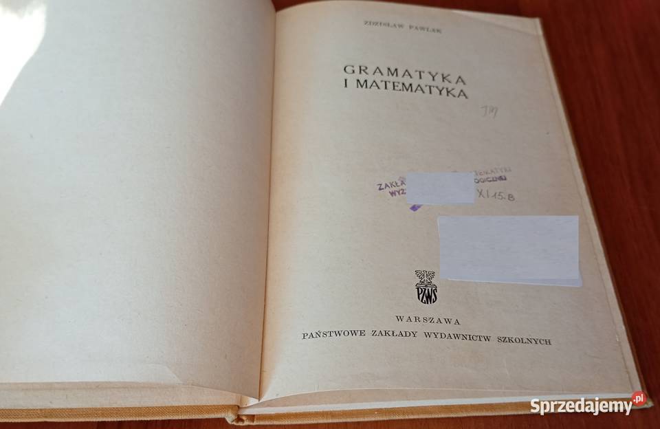 Gramatyka i matematyka Zdzisław Pawlak twarda pomorskie Gdańsk