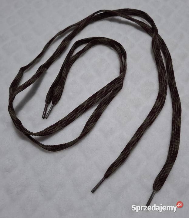 Sznurówki 90 płaskie 10mm dwukolorowe khaki i Obuwie śląskie