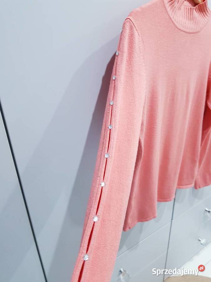 Damski dzianinowy sweter z kryształkami Dąbrowa Górnicza