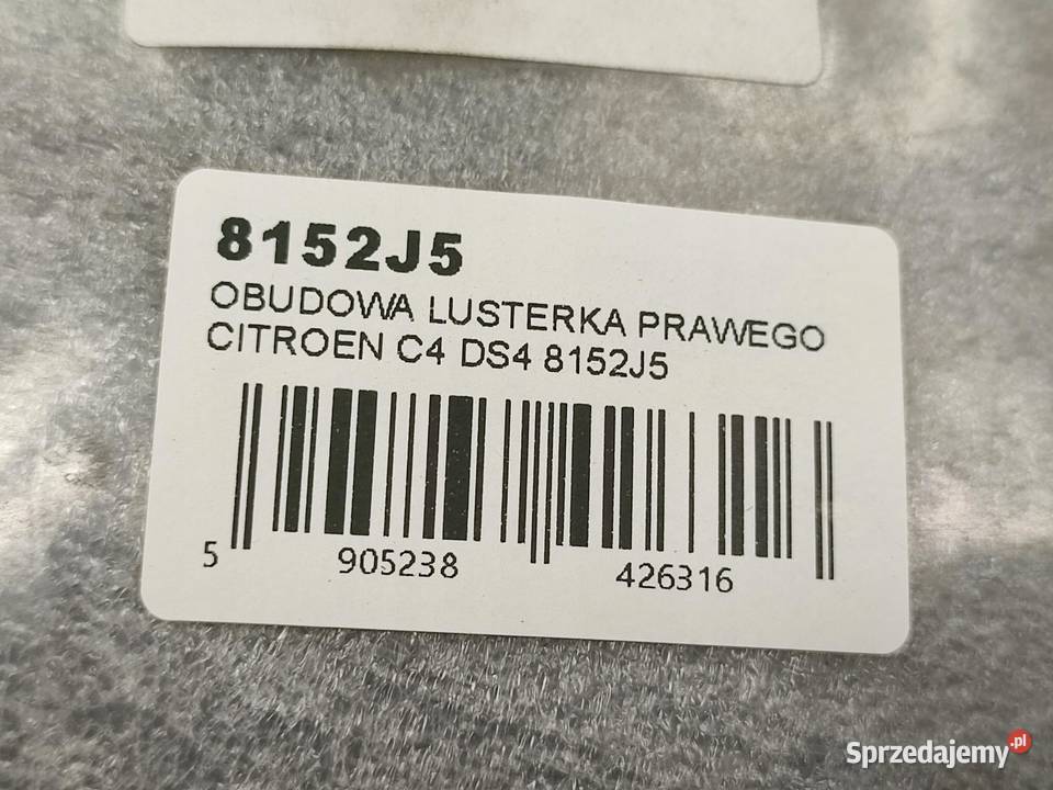 OBUDOWA LUSTERKA PRAWEGO CITROEN DS3 20102015