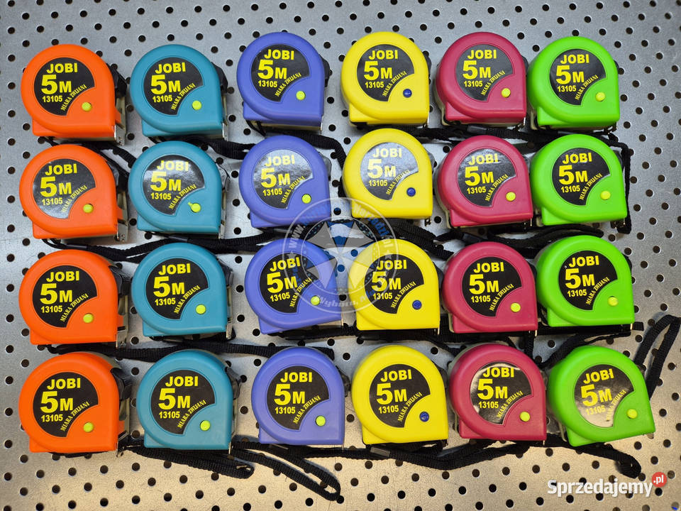 24 sztuk Miara zwijana 5m x 19mm z blokadą JOBI Miary i taśmy Nowe