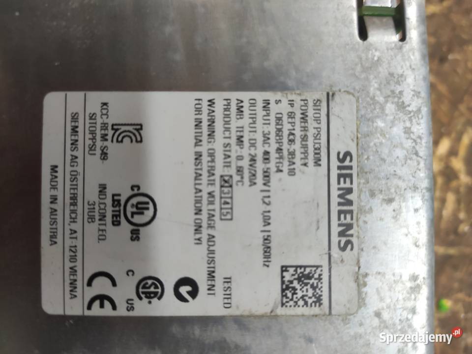 Zasilacz Siemens 24 V Sitop PSU300M 20 A mazowieckie