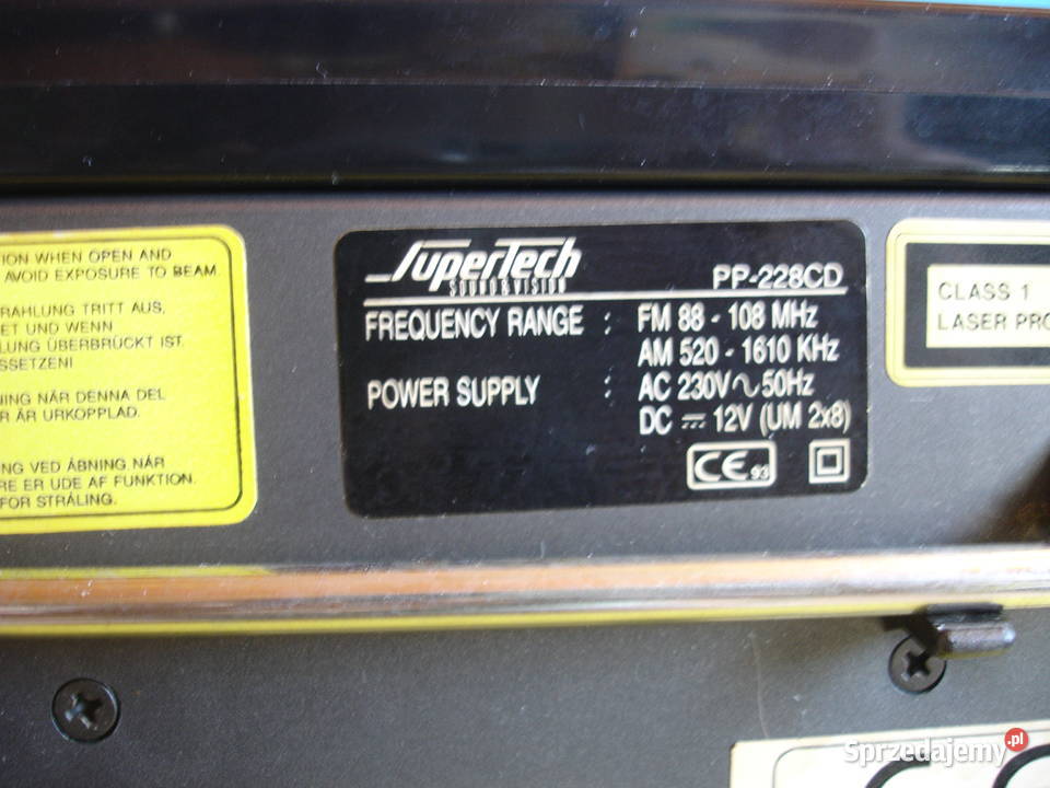 Radiomagnetofon z CD SUPERTECH PP228CD lubuskie Zielona Góra sprzedam