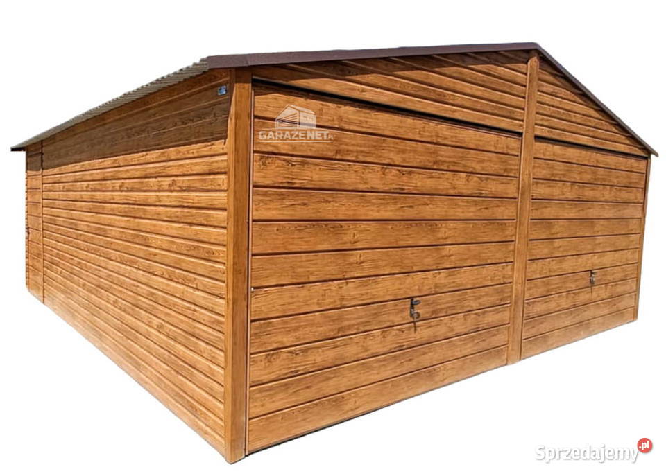 GARAŻ BLASZANY 6m x 6m DWUSPAD 2x BRAMA DRZWI Toruń sprzedam