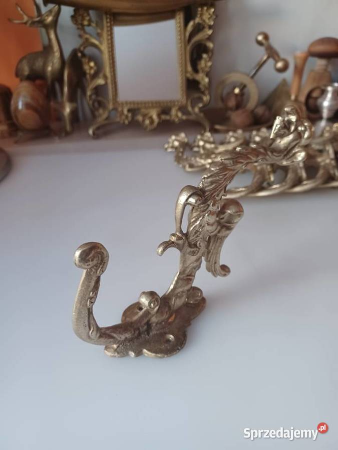 Piękny mosiężny stylowy wieszak sprzedam