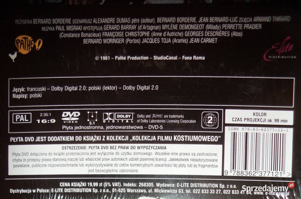 Trzej muszkieterowie 1 i 2 Zemsta Milady Filmy sprzedam