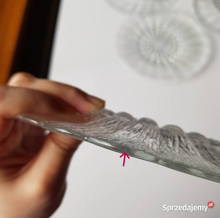 Talerzyki Cora ok19 Ząbkowice szkło PRL śląskie Dąbrowa Górnicza