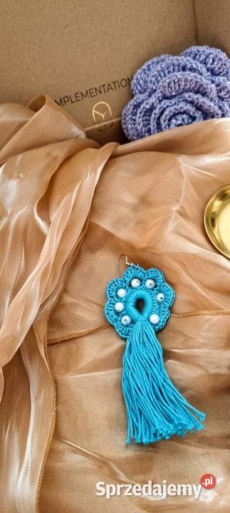 Rękodzieło szydełko kolczyki Sochaczew