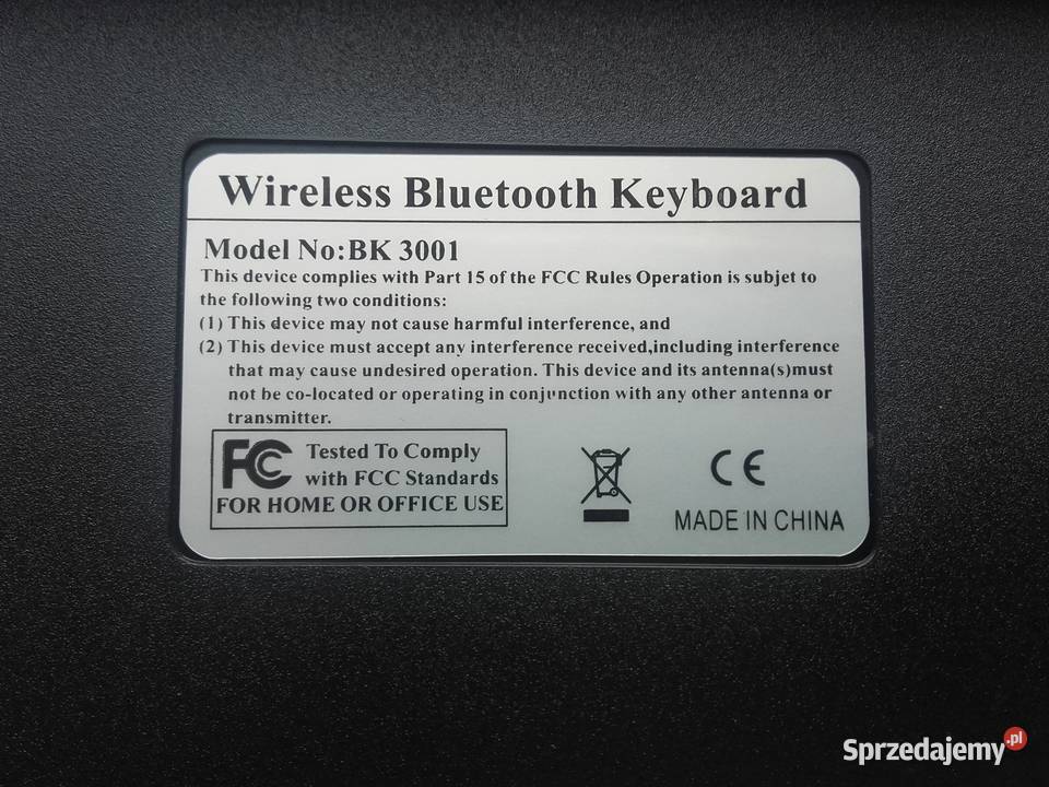 Klawiatura BT bezprzewodowa Android Windows iOS bezprzewodowa kujawsko-pomorskie Bydgoszcz sprzedam