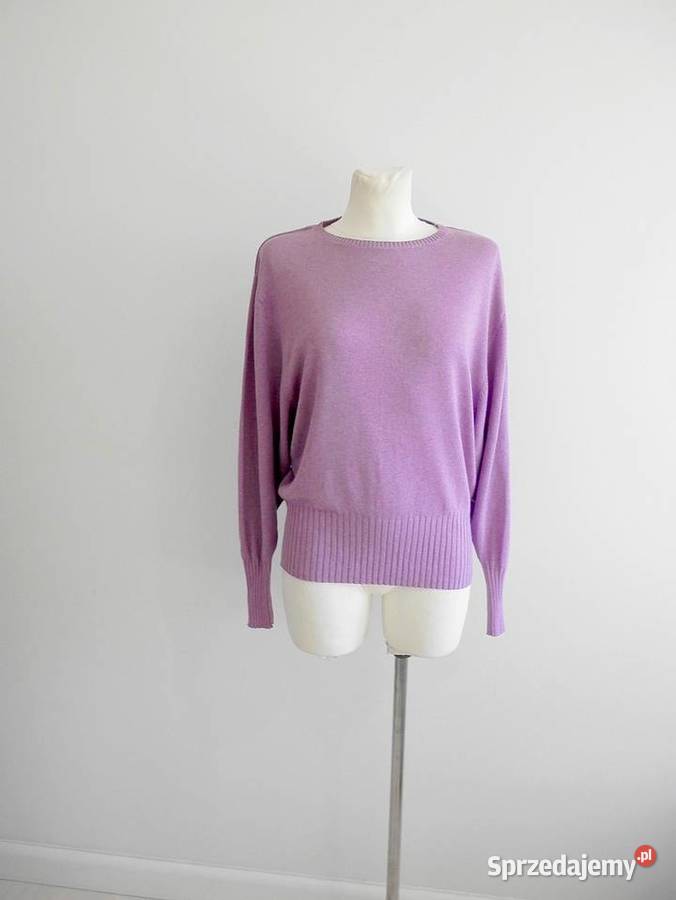 Sweter Lniany Len Wiskoza Lawendowy Bluzka fioletowy Swetry i golfy Łomża