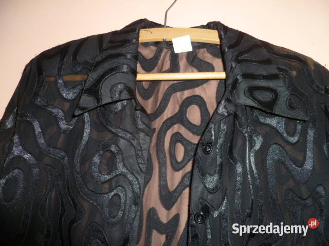 Bluzka czarna przezroczysta Rozmiar 40(L) małopolskie