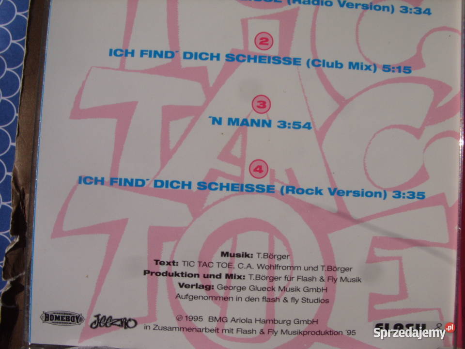 RAP singiel CD TIC TAC TOE ICH FIND DICH 3 1995 CD Płyty i kasety