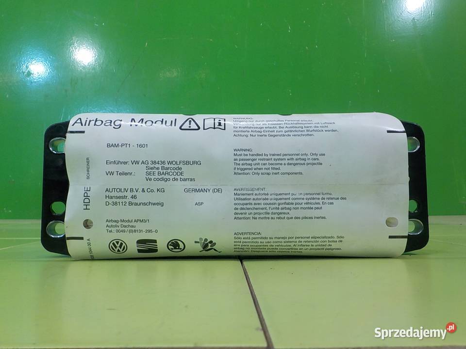 VW TIGUAN I 08r 5D AIRBAG poduszka pasazera mazowieckie Suków sprzedam