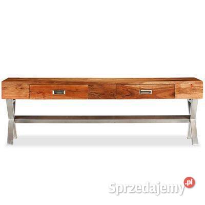 vidaXL Szafka pod TV drewno akacjowe stylizowane Ławy i ławki Warszawa