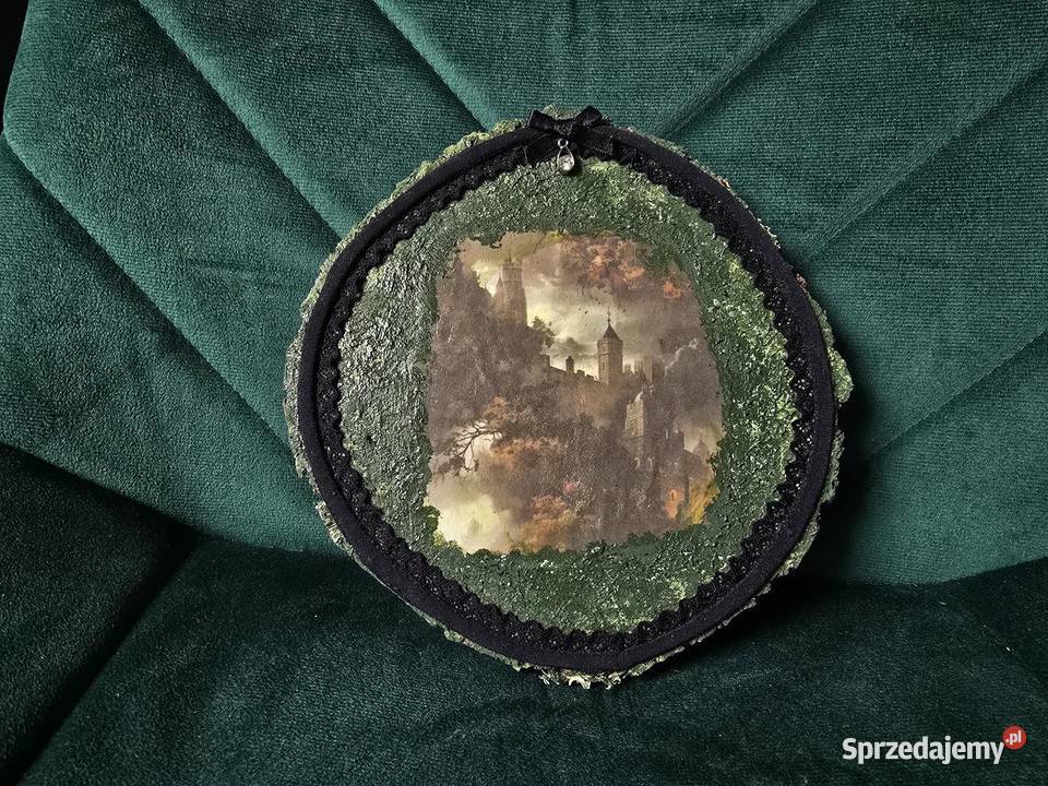Obraz z zamkiem Vintage Gotyk Na brzozie Lubliniec sprzedam