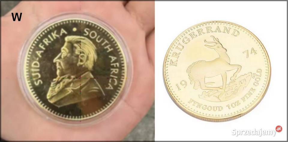 Monety pamiątkowe repliki w kolorze złotym 10 Numizmatyka Antyki, Sztuka, Kolekcje Głuchołazy sprzedam