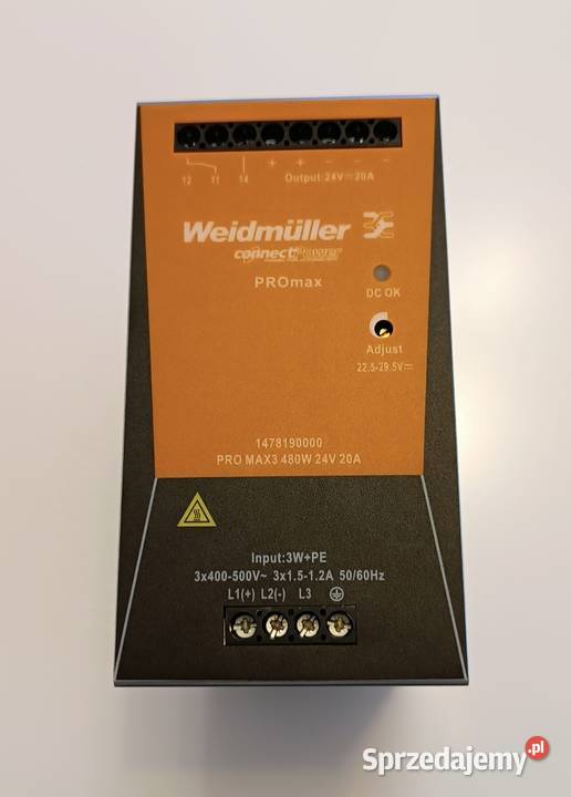 Zasilacz impulsowy 3faz PRO 3 480W 24VDC 480W sprzedam