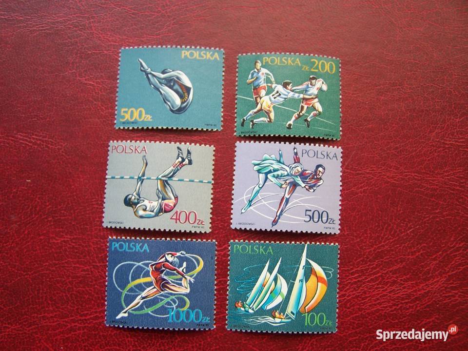 Polska 1990 MNH Mi 325863 Sport