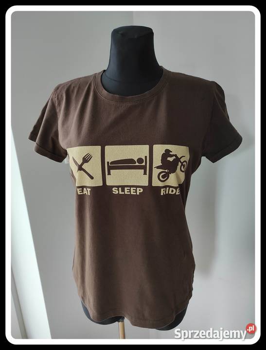 Tshirt koszulka bluzka brązowa bawełna IMPERIAL Płock