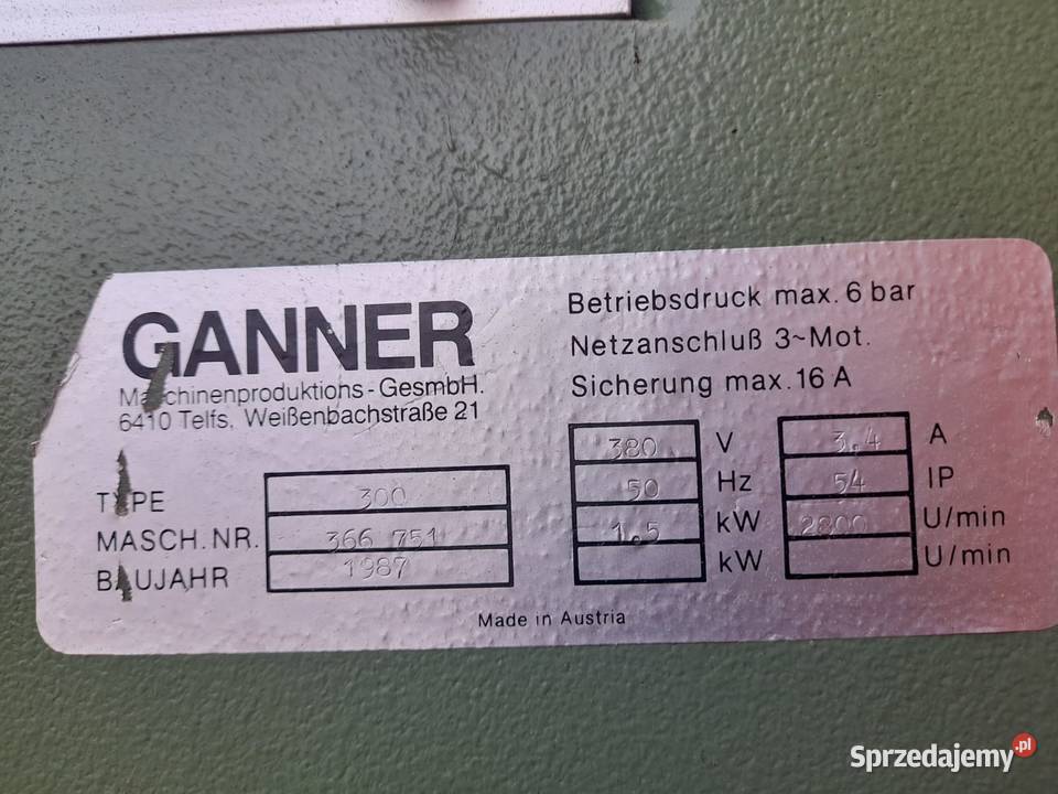 Wiertarka wielowrzecionowa Gannomat Wejherowo