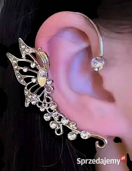 Nausznica kolczyk srebrny metal Warszawa