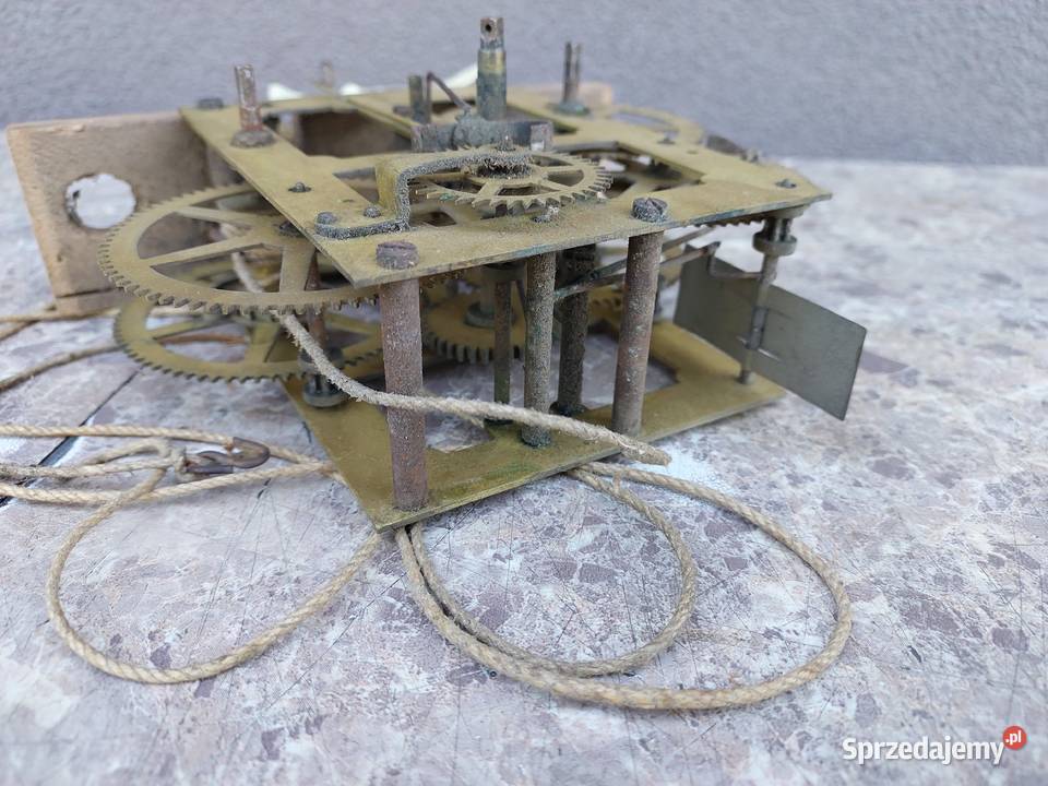 756 Mechanizm starego zegara ściennego Tczew