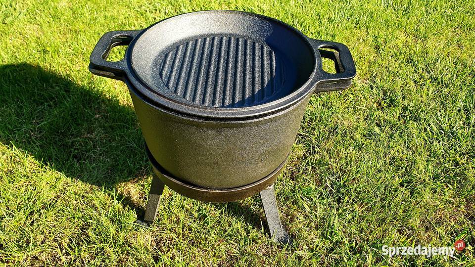 Kociolek zeliwny 8 litrów 3w1 Grillowanie Piaseczno