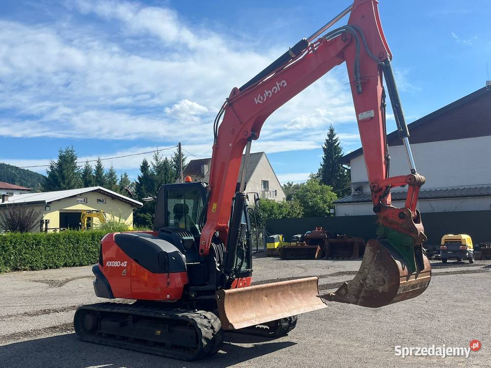 Minikoparka koparka gąsienicowa Kubota KX080 Maków Podhalański