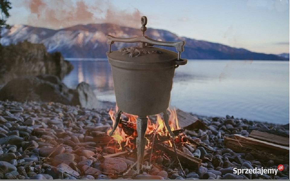KOCIOŁEK MYŚLIWSKI 5L GARNEK ŻELIWNY POLSKI Radziszów