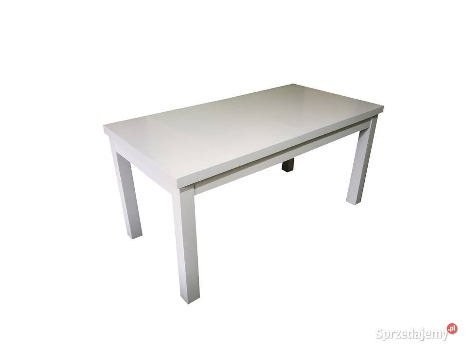 Stół drewniany rozkładany prosty biały