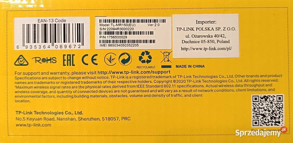 Router TLMR150 300 Mbps WiFi router Zakopane