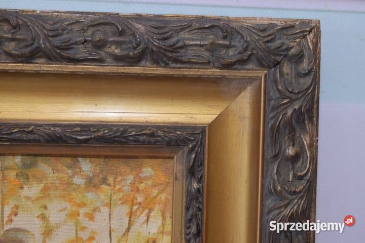 Józef Rapacki Polski Pejzaż Lecące Kaczki Rzeka Obrazki i obrazy Kraków