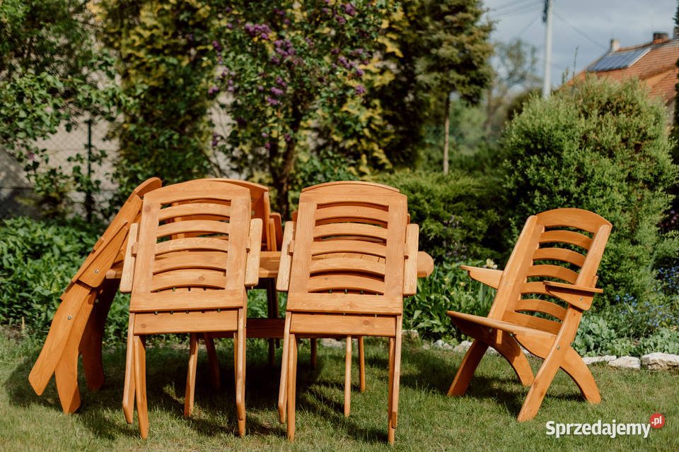 Meble ogrodowe składane tarasowe typ X lamel 4 Kalety
