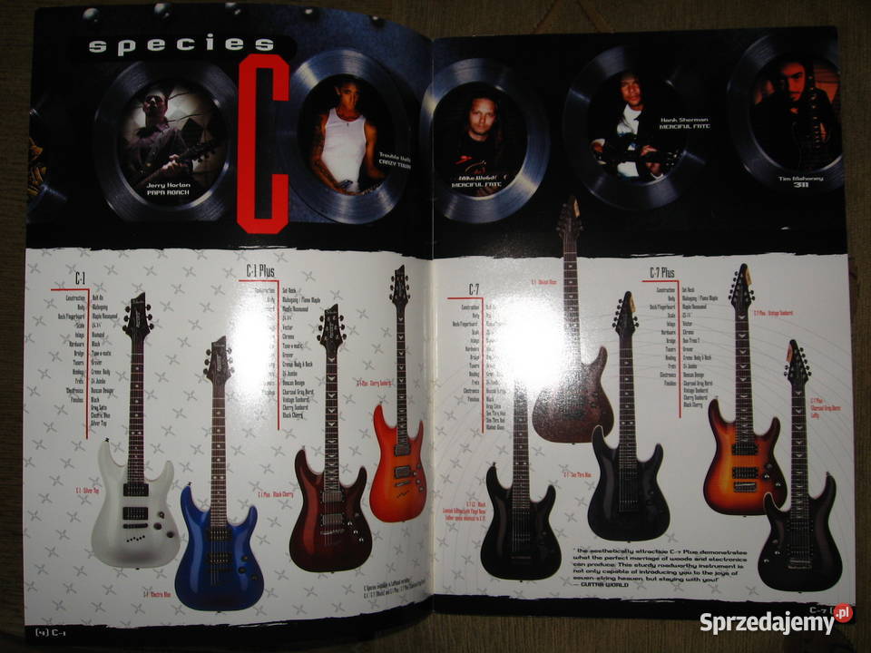 Schecter 2000 guitar catalog katalog gitar Kępice sprzedam